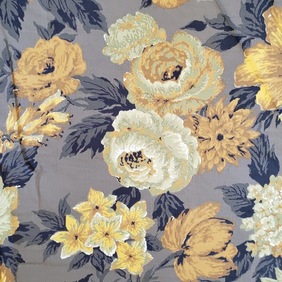 Vintage Midcentury 1940s/1950s Fabric-56 x 7 Yards-Amazing Floral Flowers Cotton - Picture 6 of 10